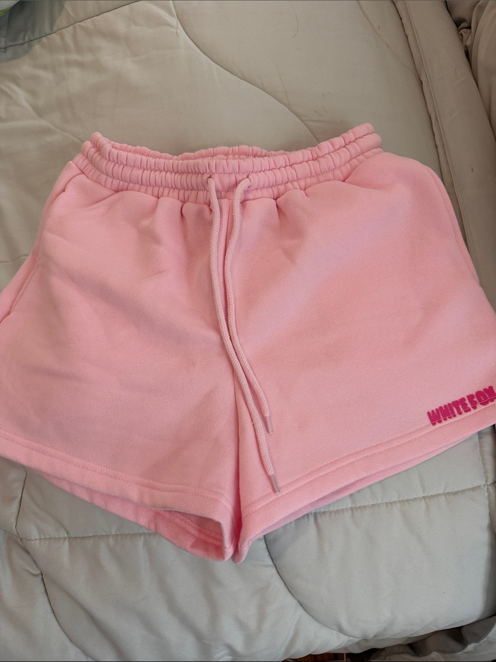 White Fox Boutique Pink Drawstring Athletic Shorts